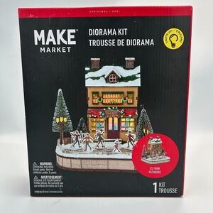 Make Market Ice Rink Diorama Kit Lights Up Michaels Craft Christmas Village 2025